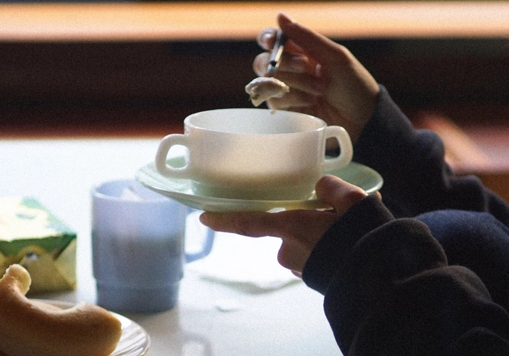 UNS Milk Glass Soup Bowl