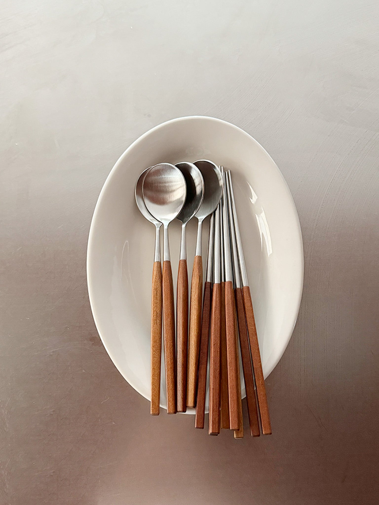 Square Maple Spoon & Chopsticks Set