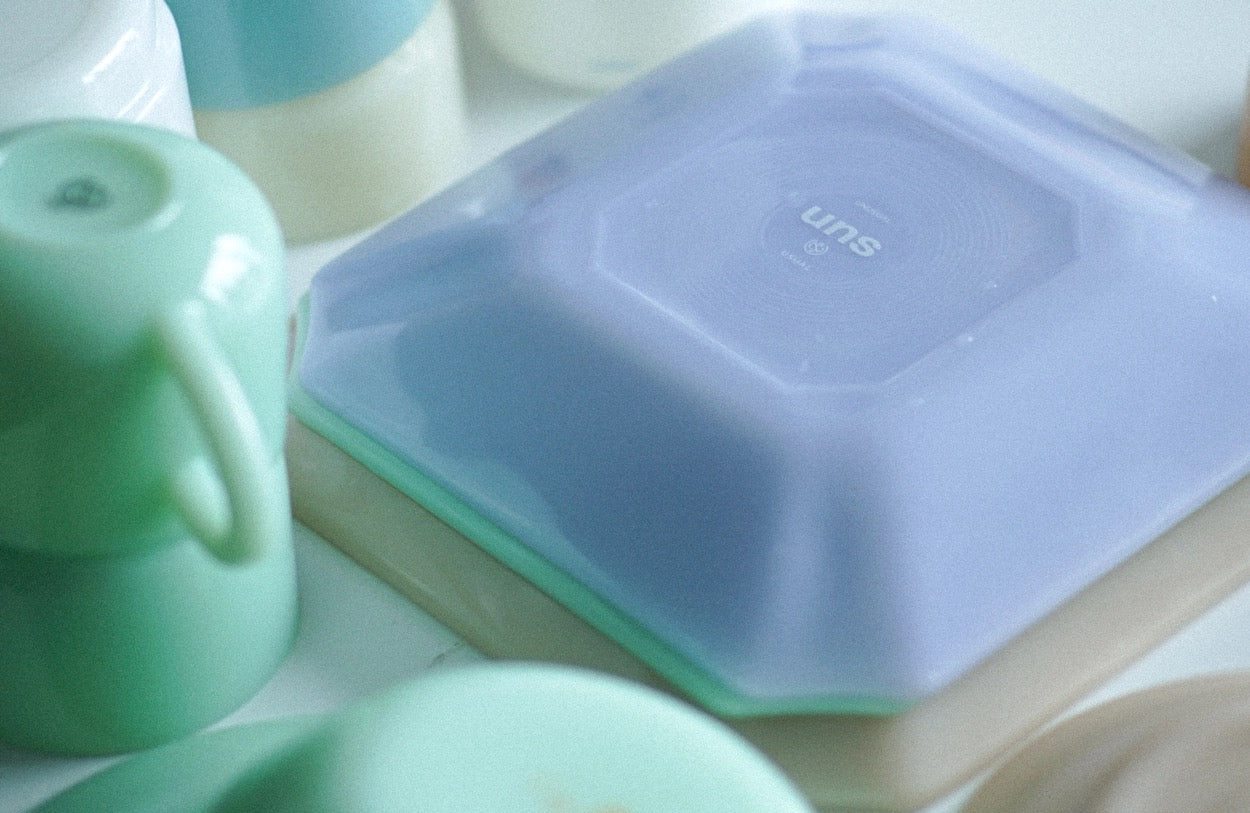 UNS Milk Glass Square Plate