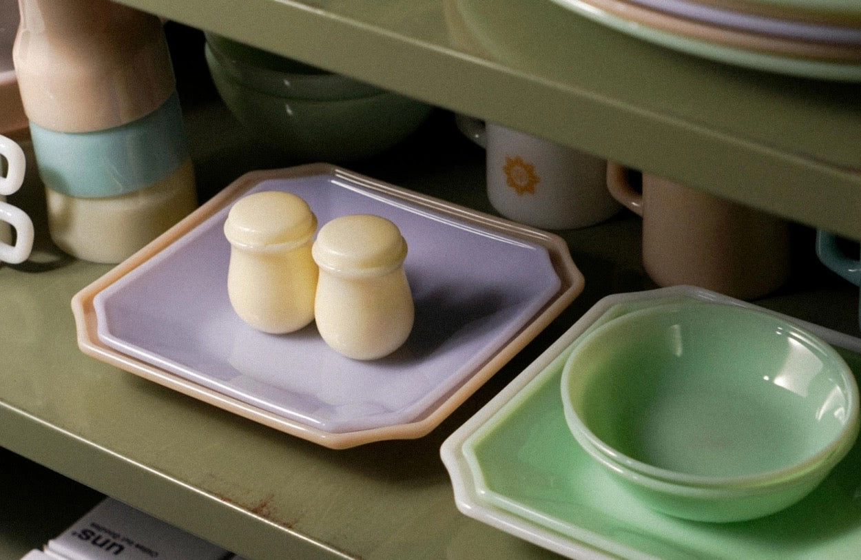UNS Milk Glass Square Plate