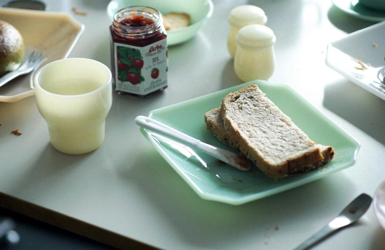 UNS Milk Glass Square Plate