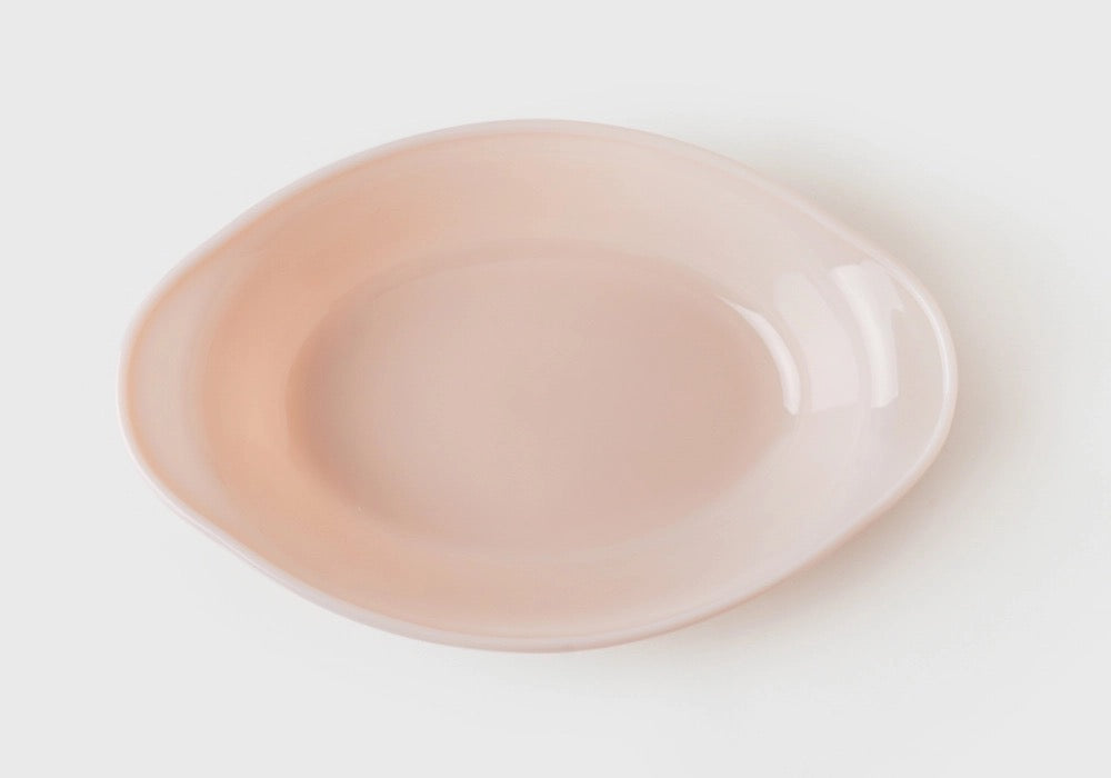 UNS Milk Glass Deep Oval Bowl