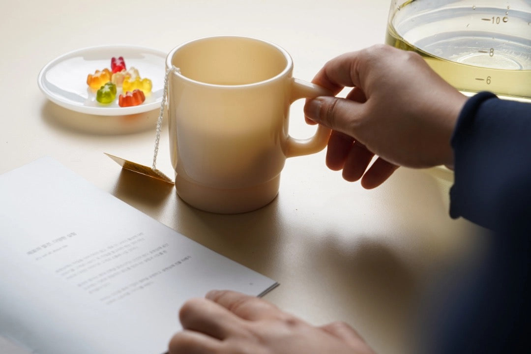 UNS Milk Glass Mug