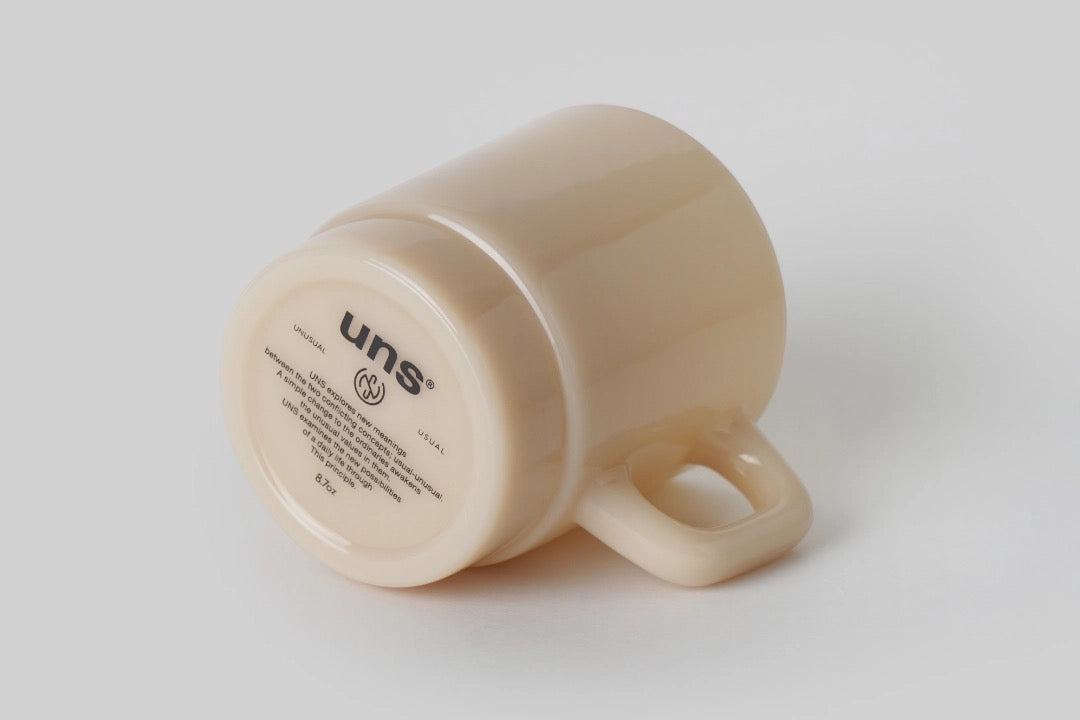 UNS Milk Glass Mug