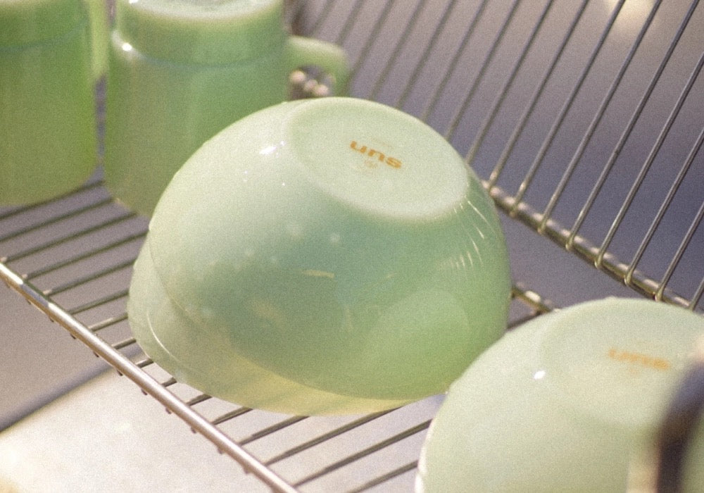 UNS Milk Glass Bowl