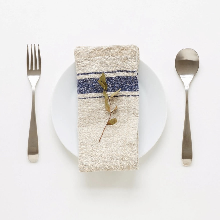 Vintage Style Linen Napkins - Set of 2 (2 Colors)