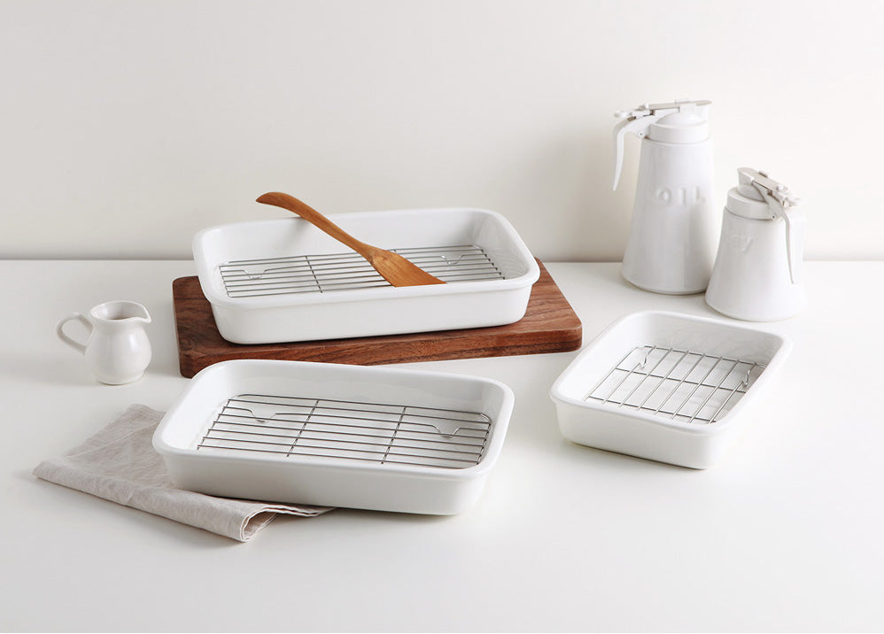 Ceramic Dish and Rack Set