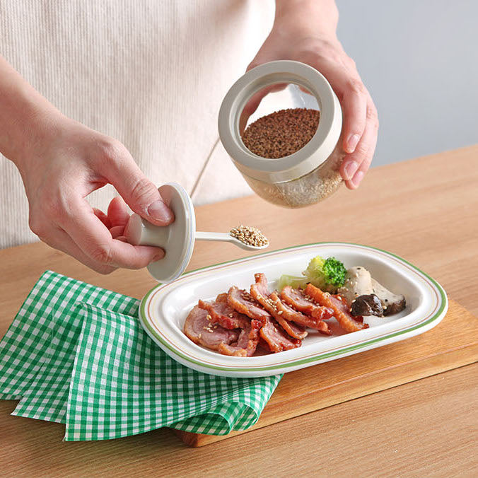 Glass Spice Jar with Spoon (2 Styles)