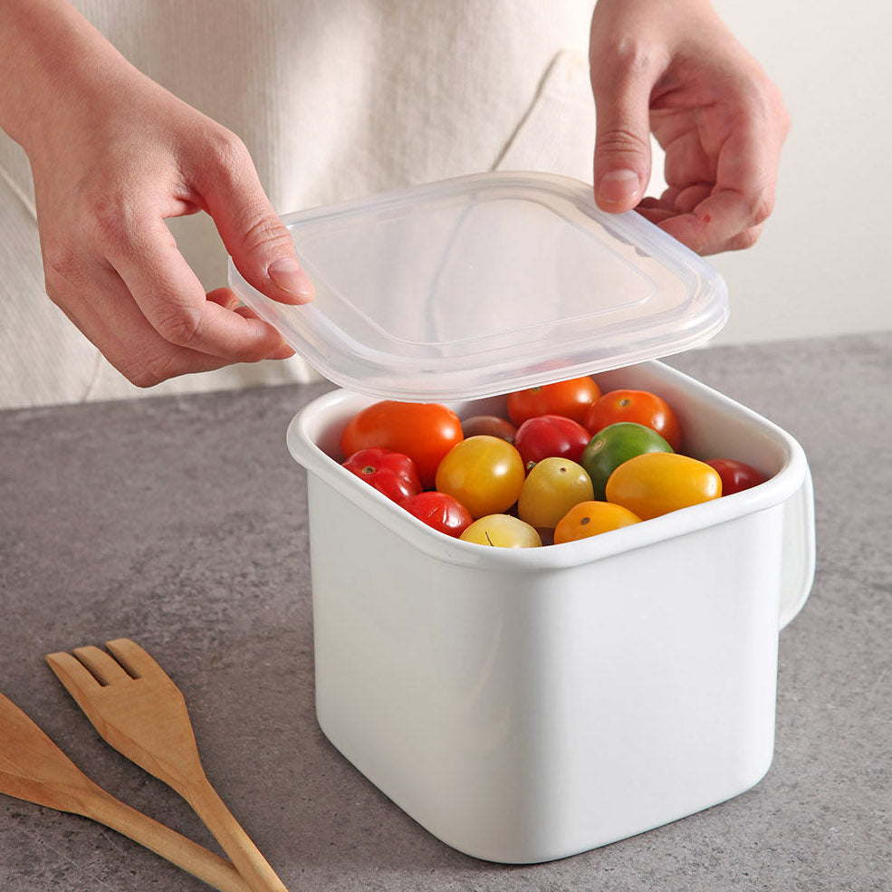 Enamel Canister Pot (2 Sizes) - NEW COLOR!