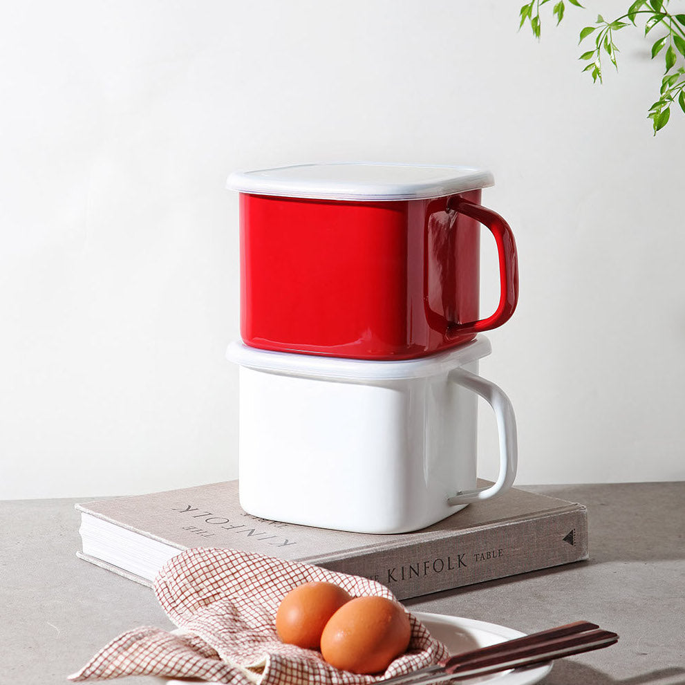 Enamel Canister Pot (2 Sizes) - NEW COLOR!