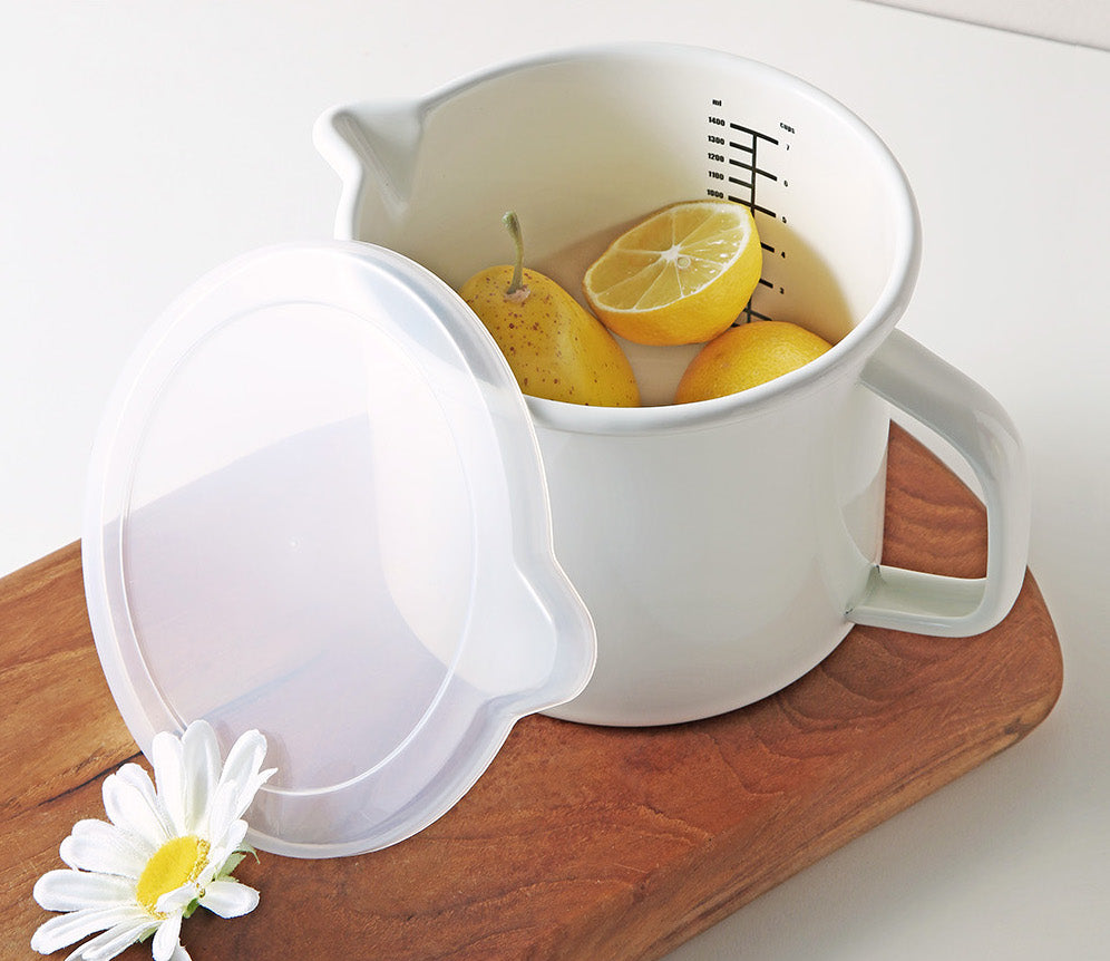 Enamel Canister Round Pot