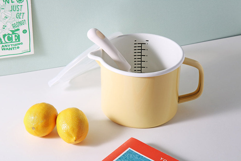 Enamel Canister Round Pot