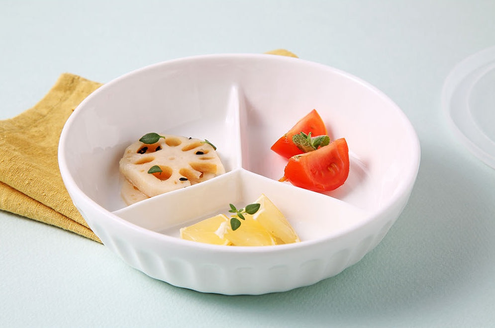 Ceramic Divided Side Dish Container with Lid (New Style!)