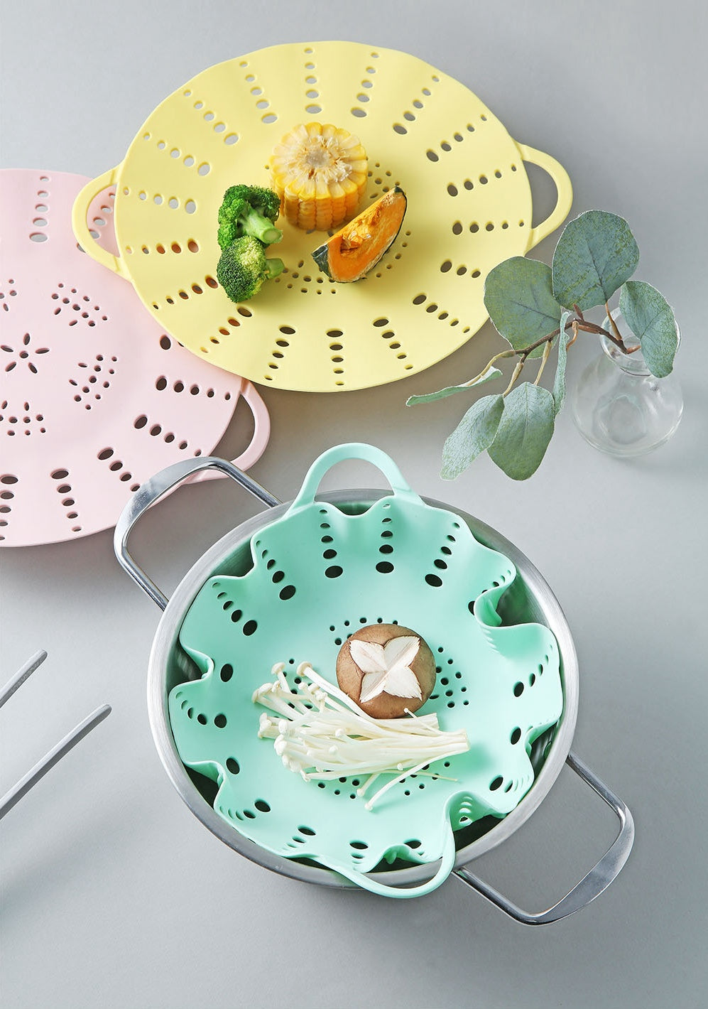 Silicone Steamer Basket (New Colors!)