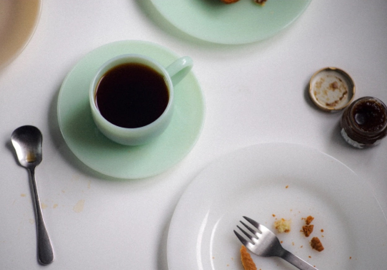 UNS Milk Glass Coffee Cup Set
