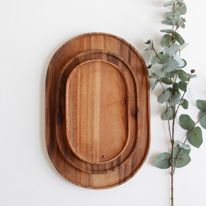 Wooden Oval Tray (3 Sizes)