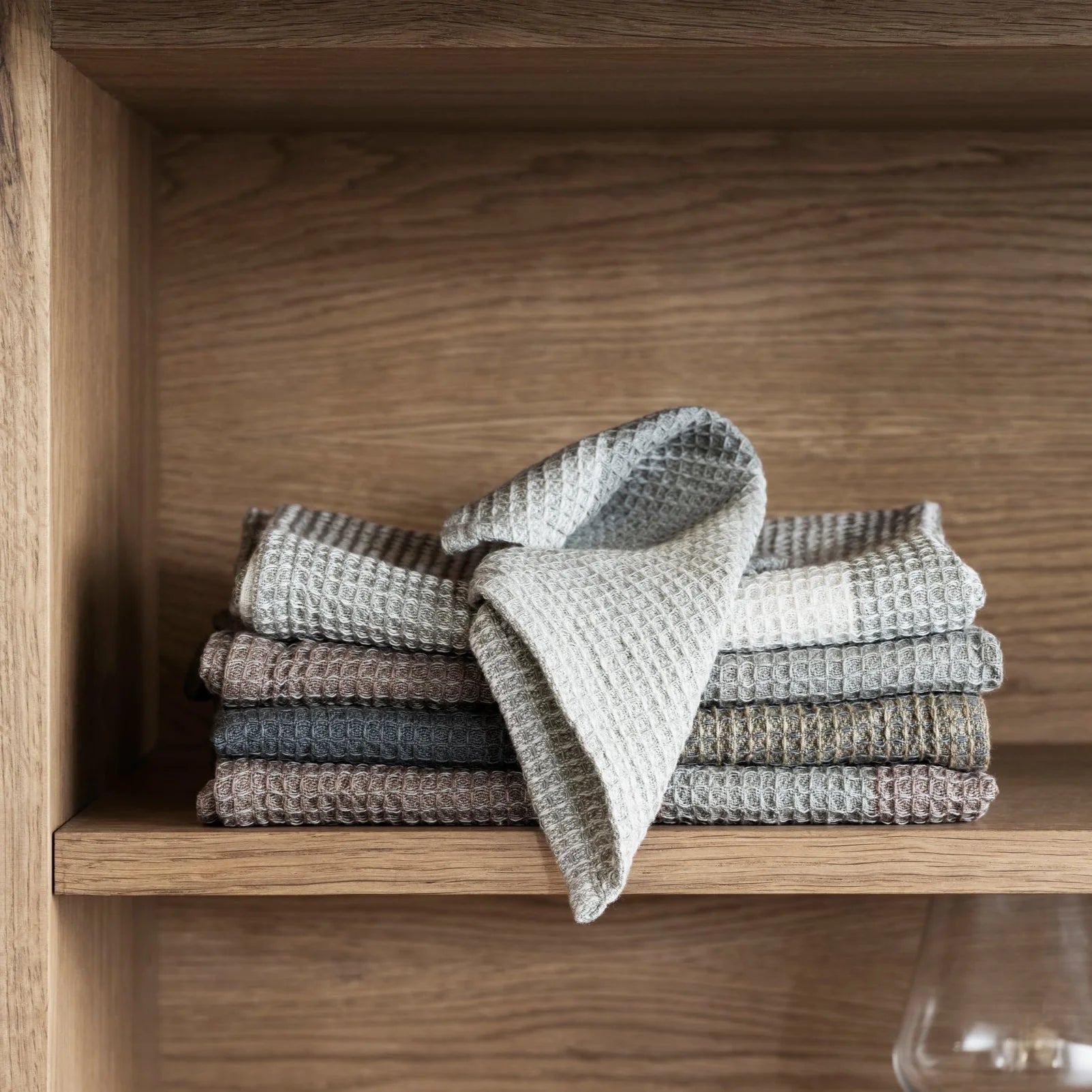 Blomus Gano Organic Cotton Waffle Tea Towels - Set Of 2