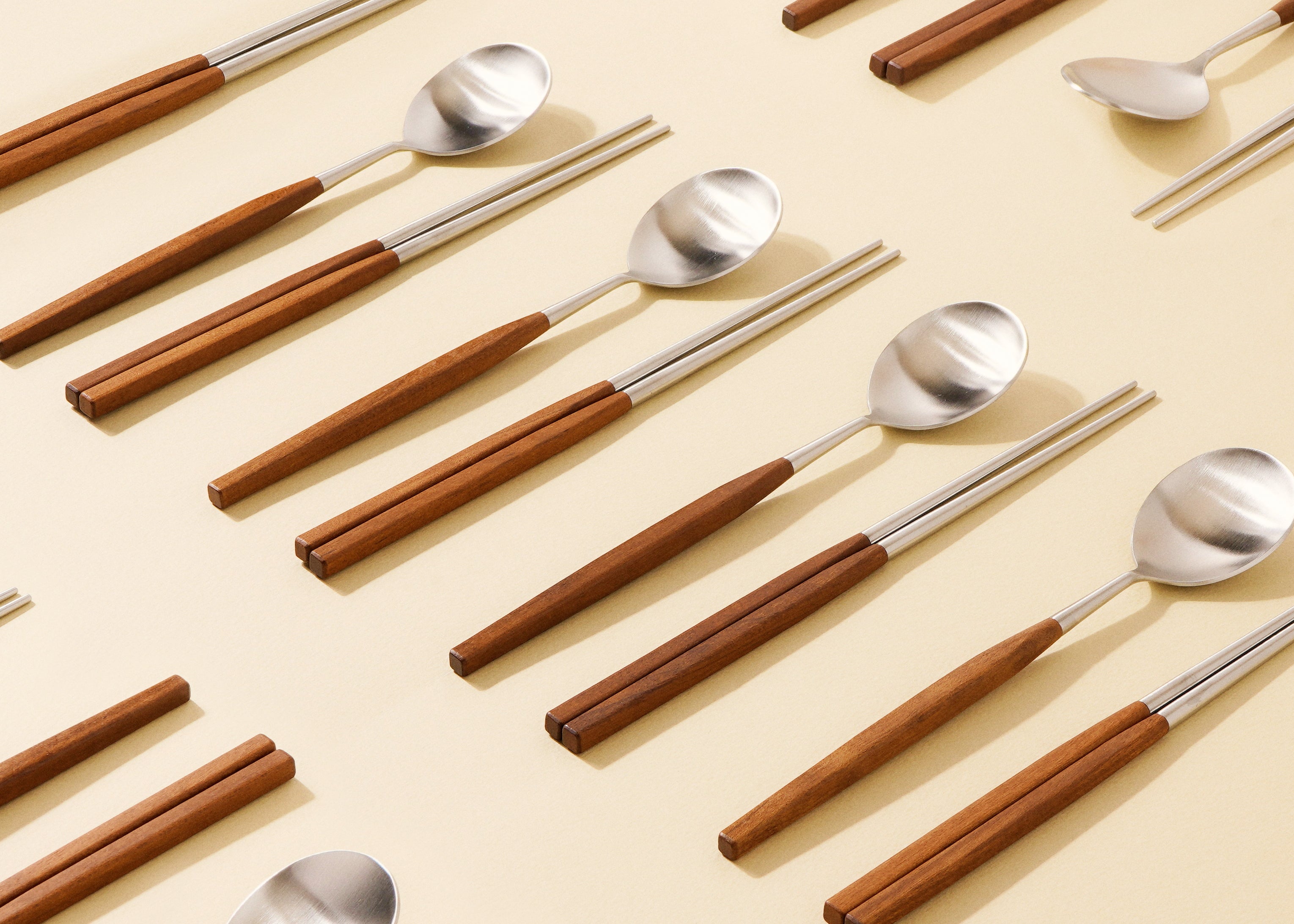 Square Maple Spoon & Chopsticks Set