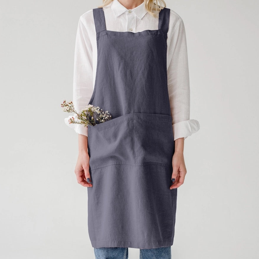 Linen Crossback Apron (New Colors!)