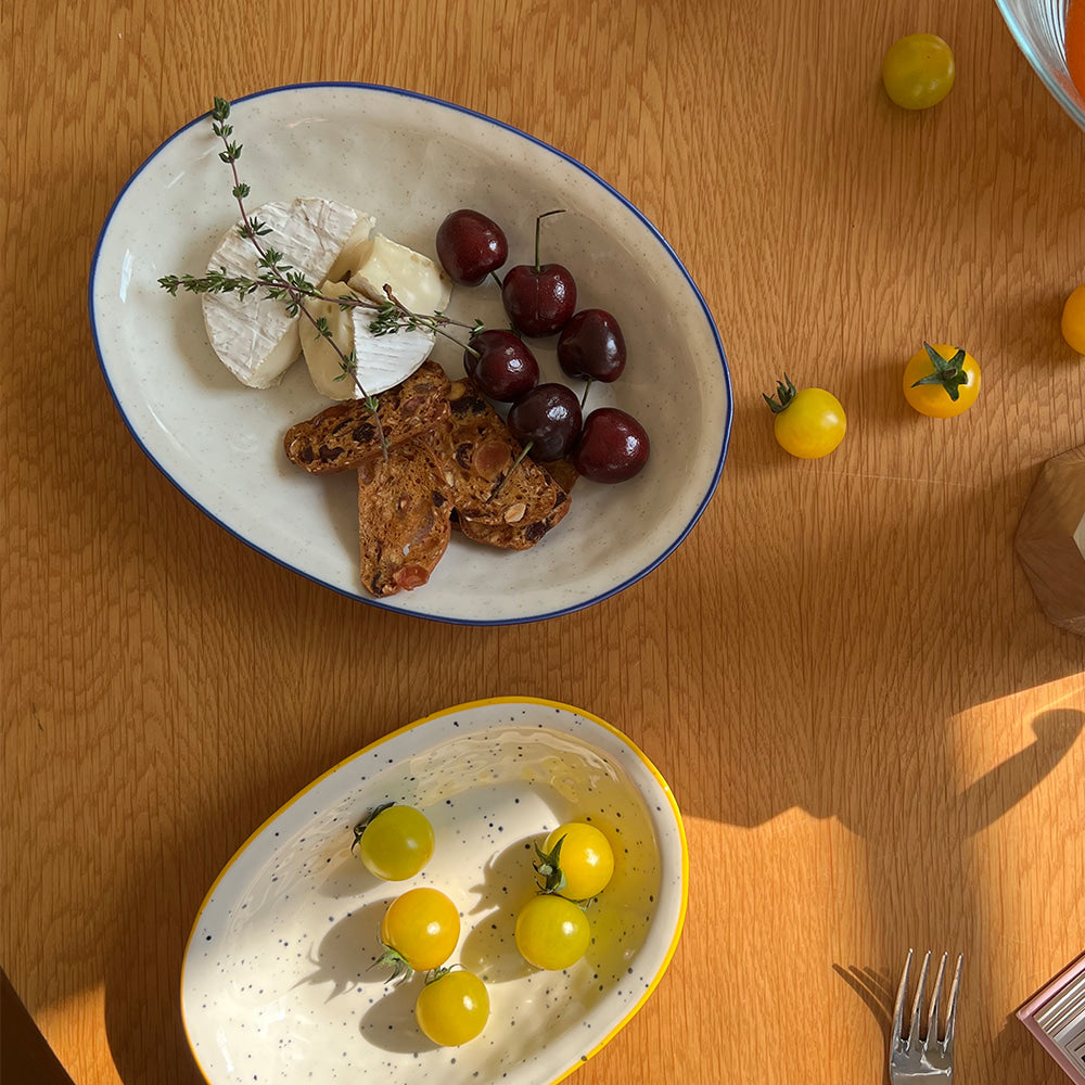 Epok Blue Rim Series - Oval Plate (New Size!)