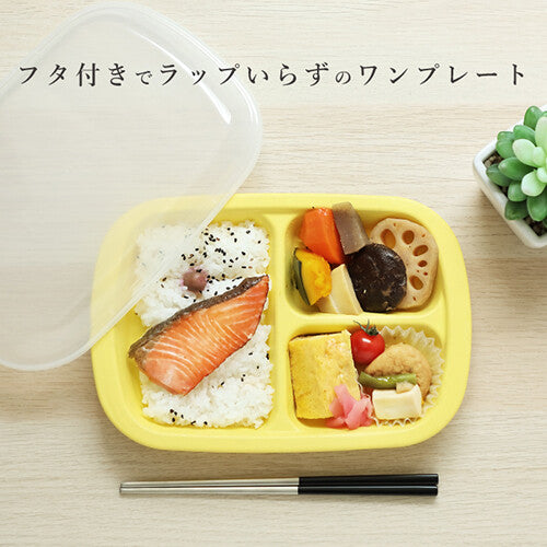 Pastel Divided Lunch Plate With Cover