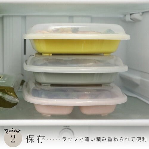Pastel Divided Lunch Plate With Cover