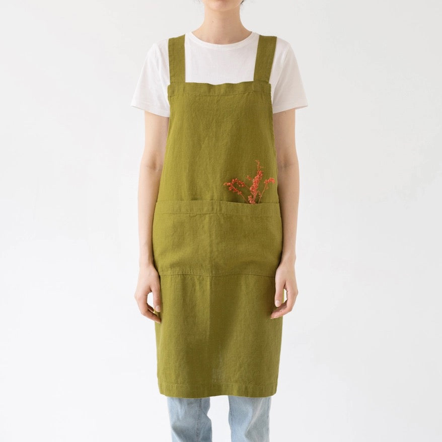 Linen Crossback Apron (New Colors!)