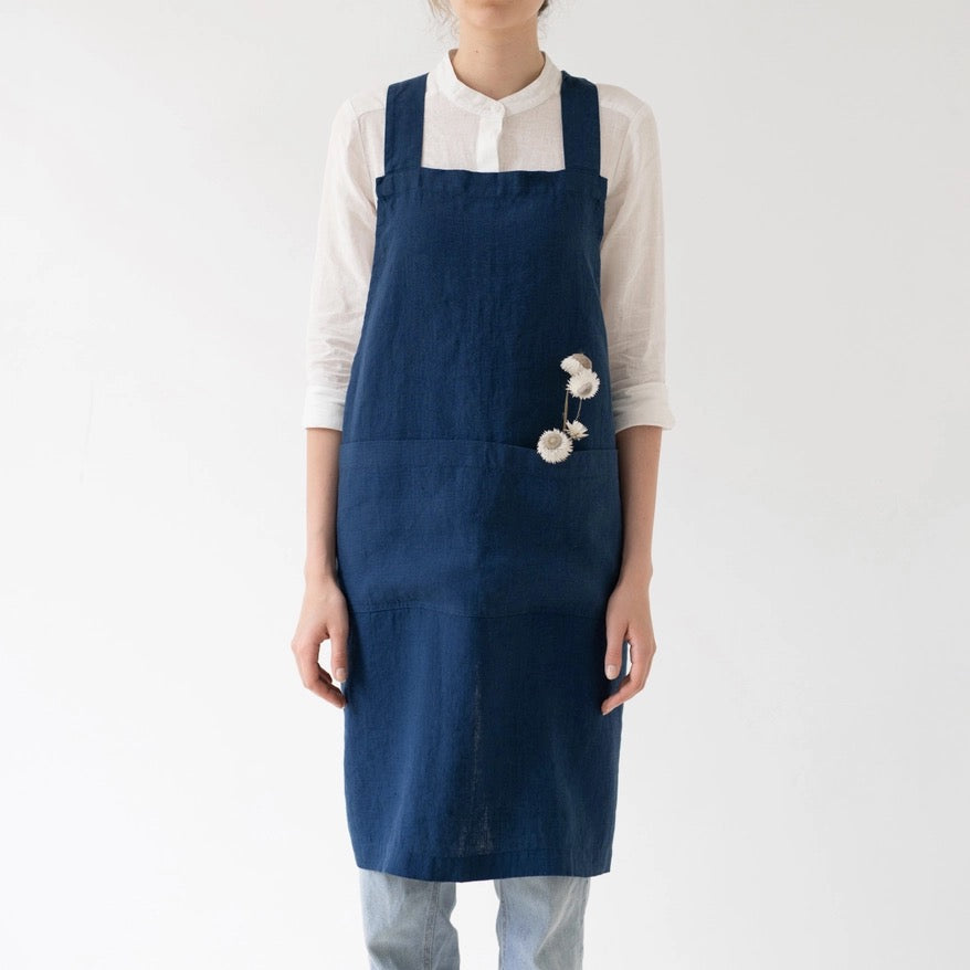 Linen Crossback Apron (New Colors!)