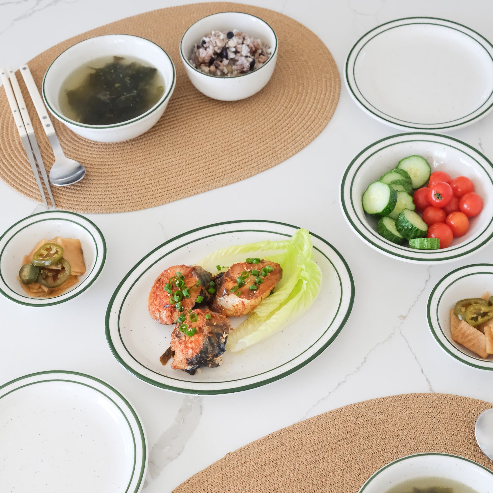 TUXTON Emerald Korean Style Set-10 pieces (Save $8)