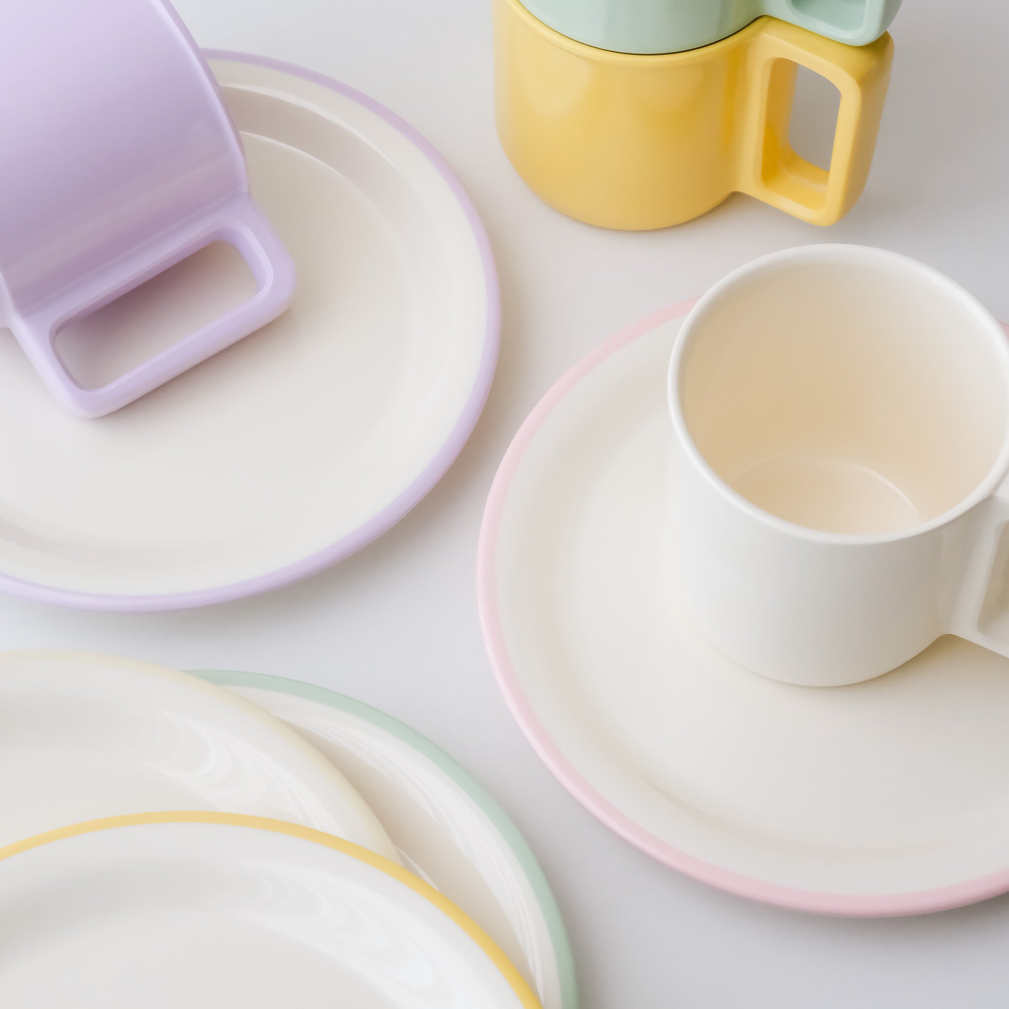 Awaken Melamine Macaron Rim Plate