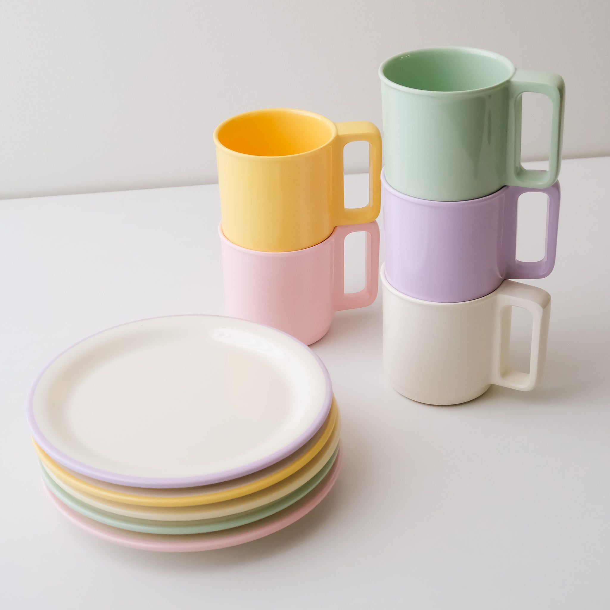 Awaken Melamine Macaron Rim Plate