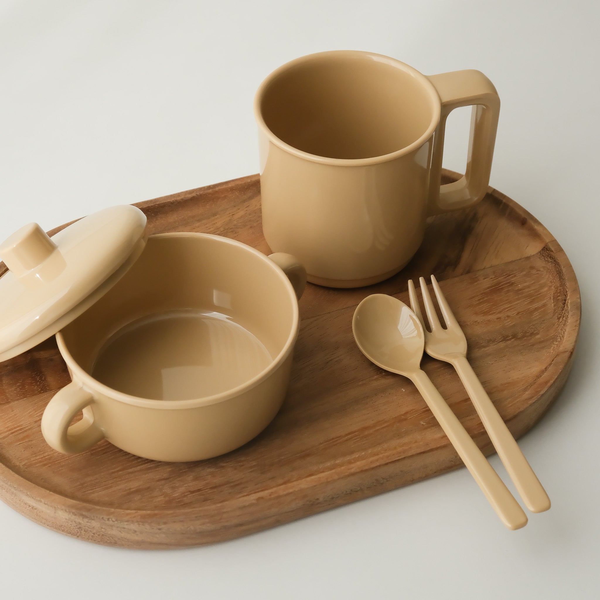 Awaken Melamine Soup Bowl & Cutlery Set (5 Colors)