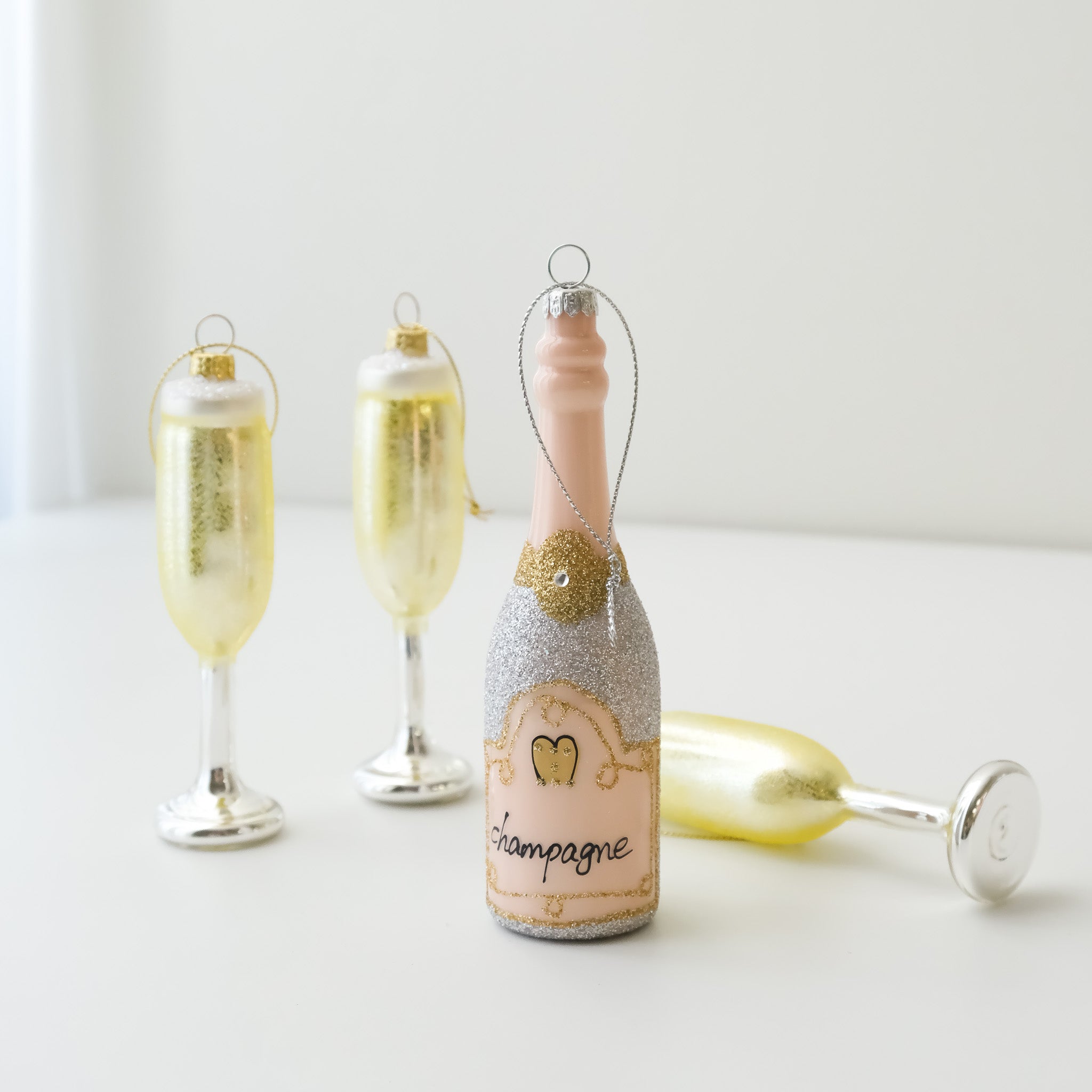 Vintage Heirloom Ornament - Champagne Bottle