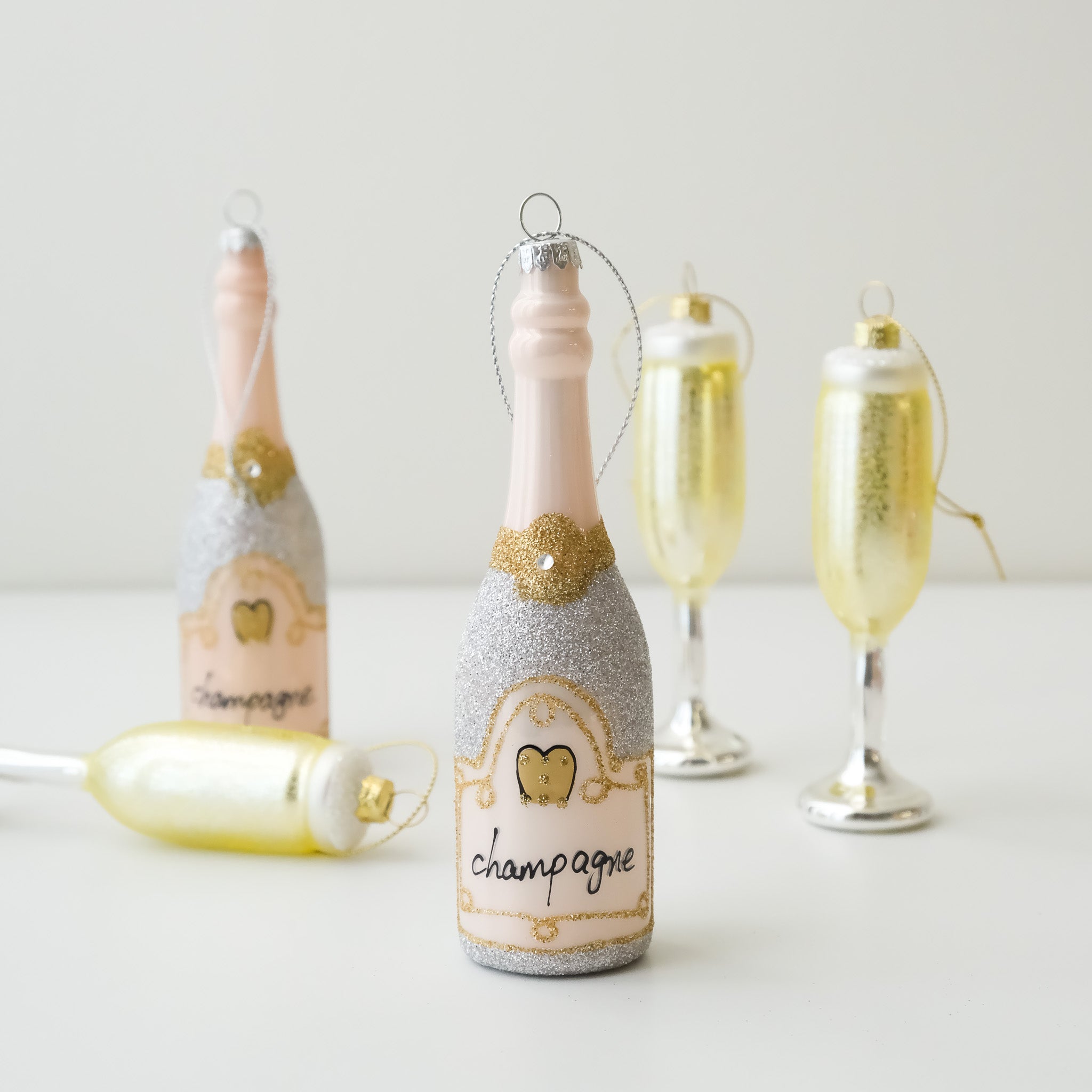 Vintage Heirloom Ornament - Champagne Bottle