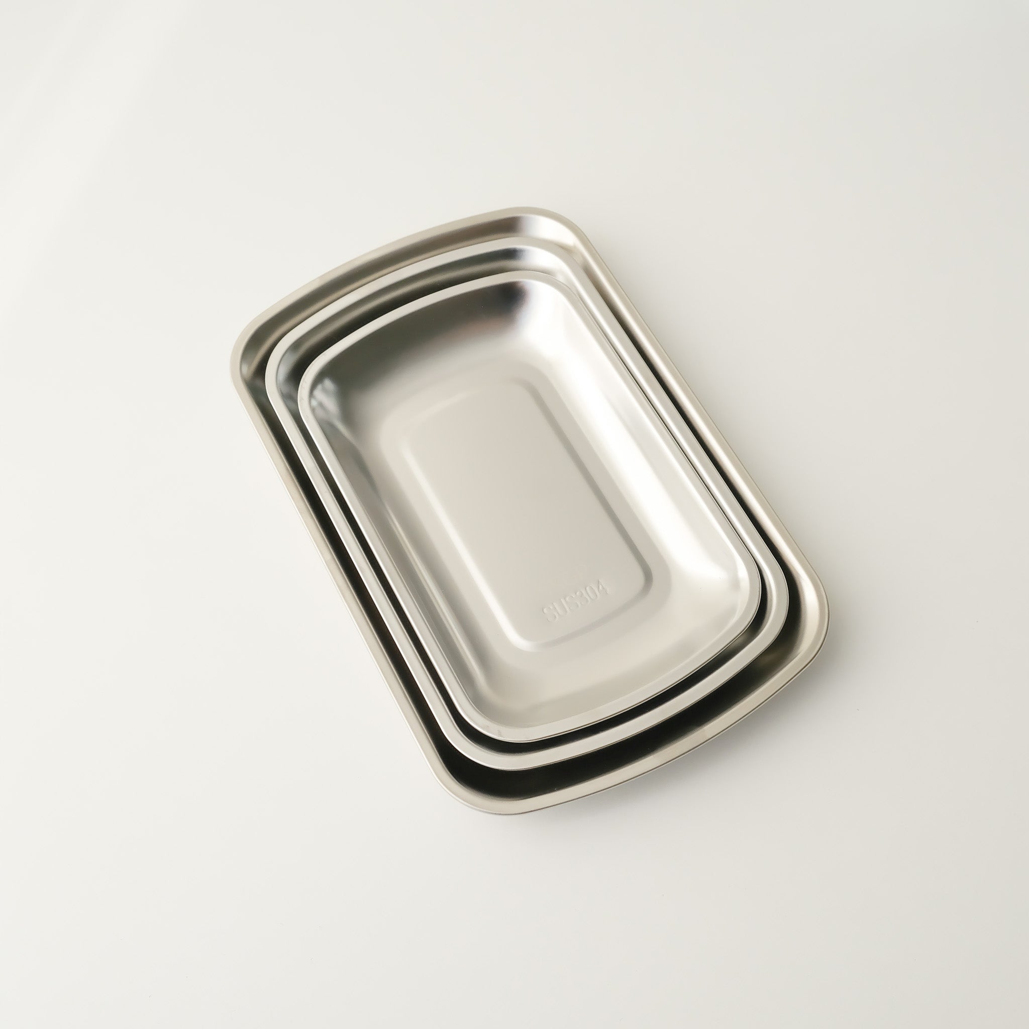 Stainless Steel Rectangular Plates (3 sizes)