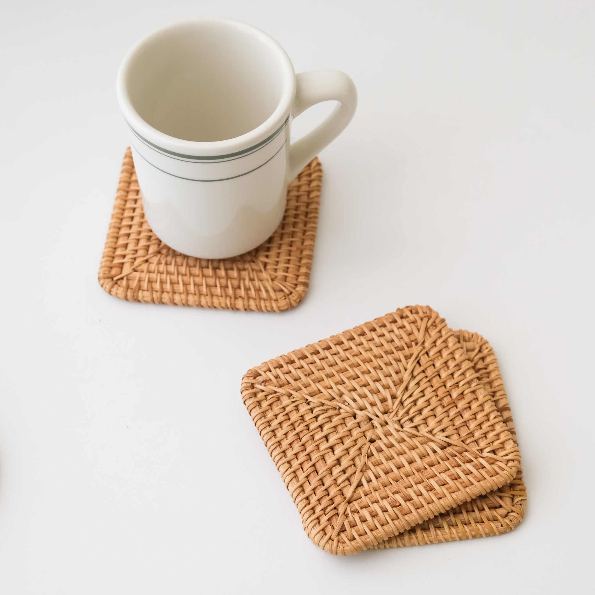 Bamboo Woven Coasters (2 styles)
