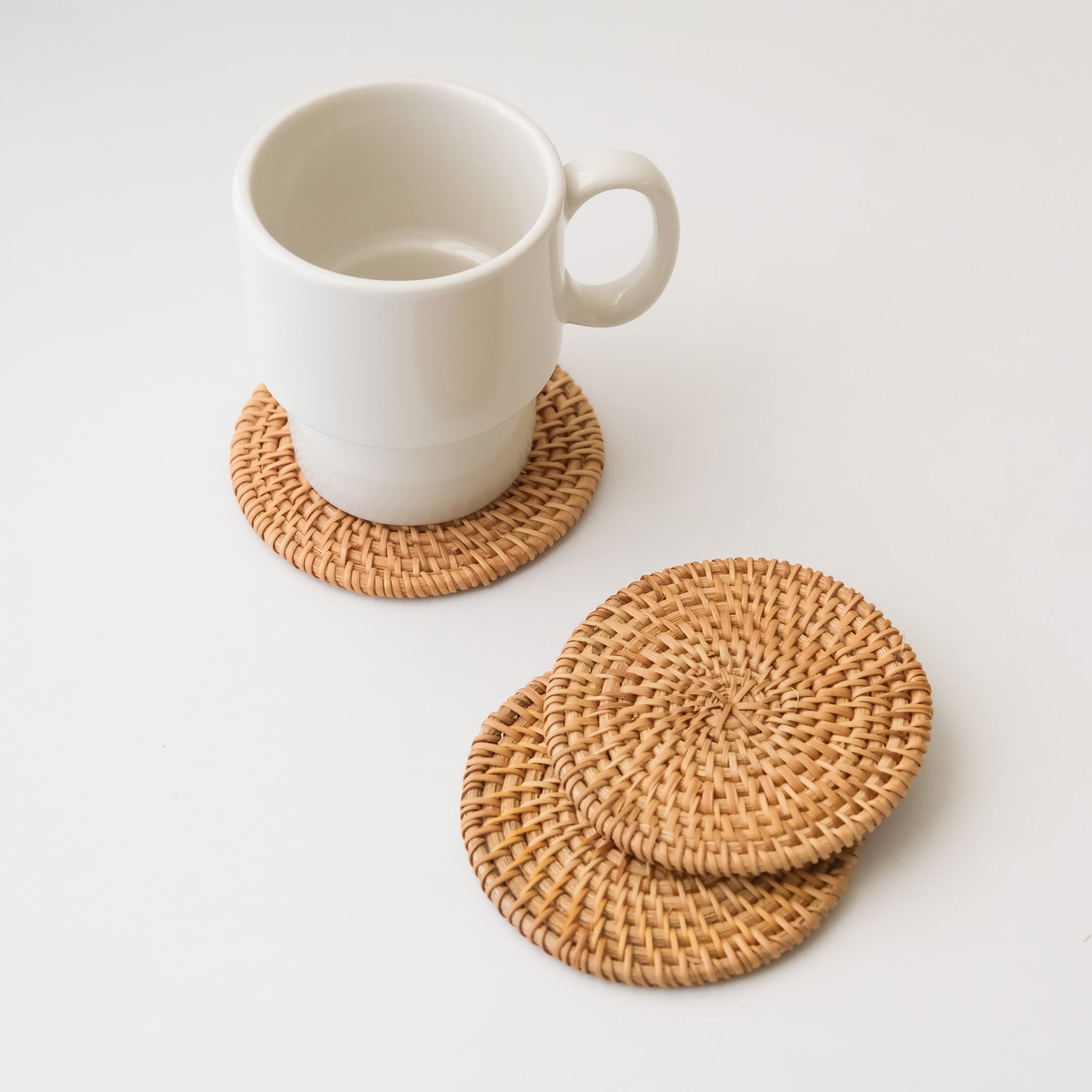 Bamboo Woven Coasters (2 styles)