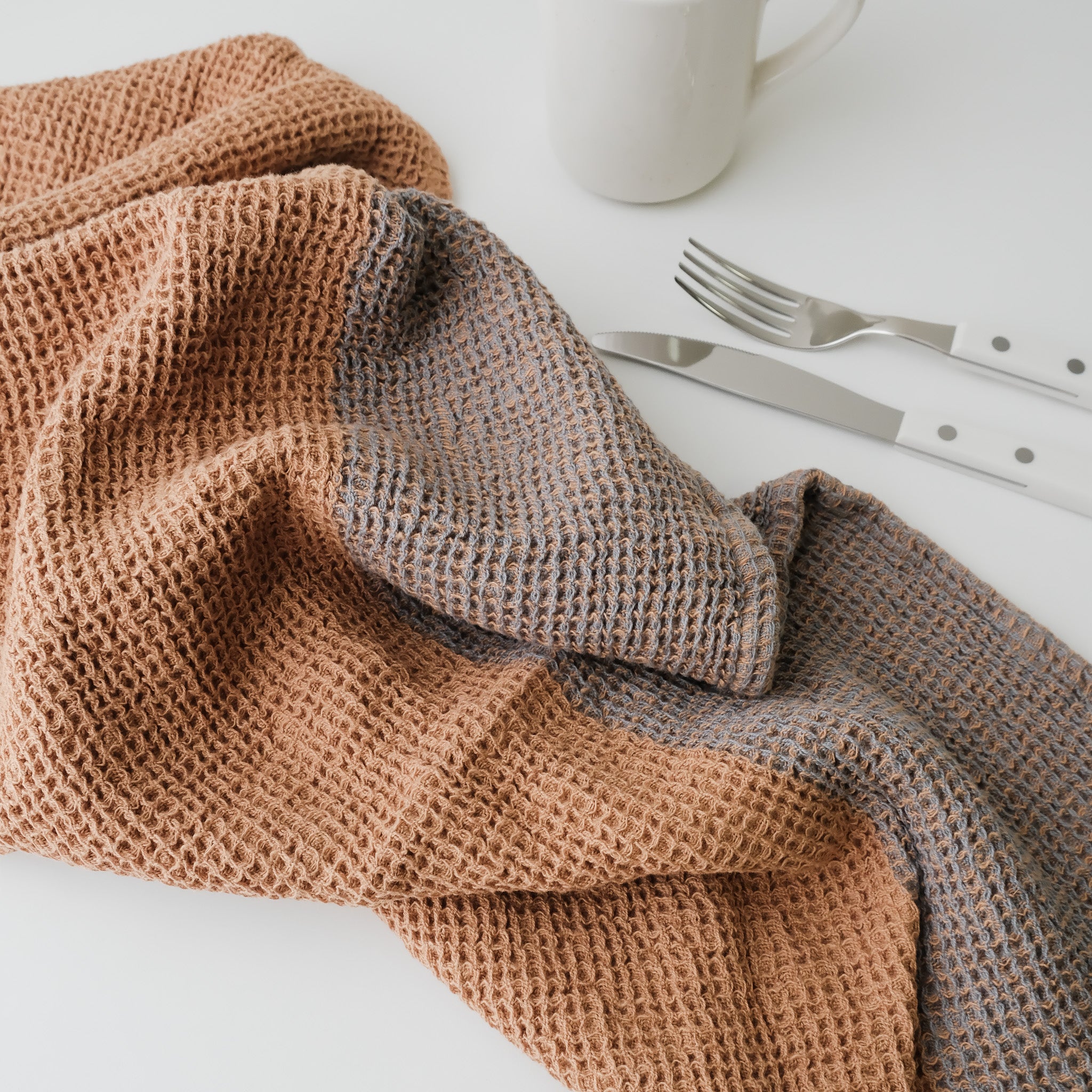 Blomus Gano Organic Cotton Waffle Tea Towels - Set Of 2