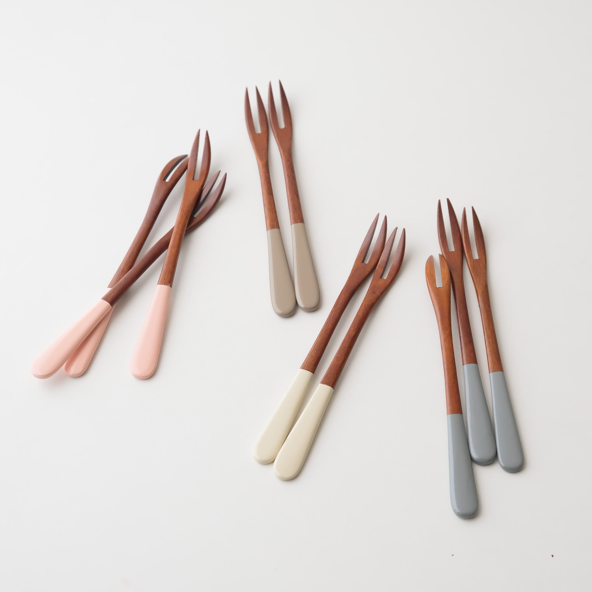 Modern Color Wood Fruit Fork