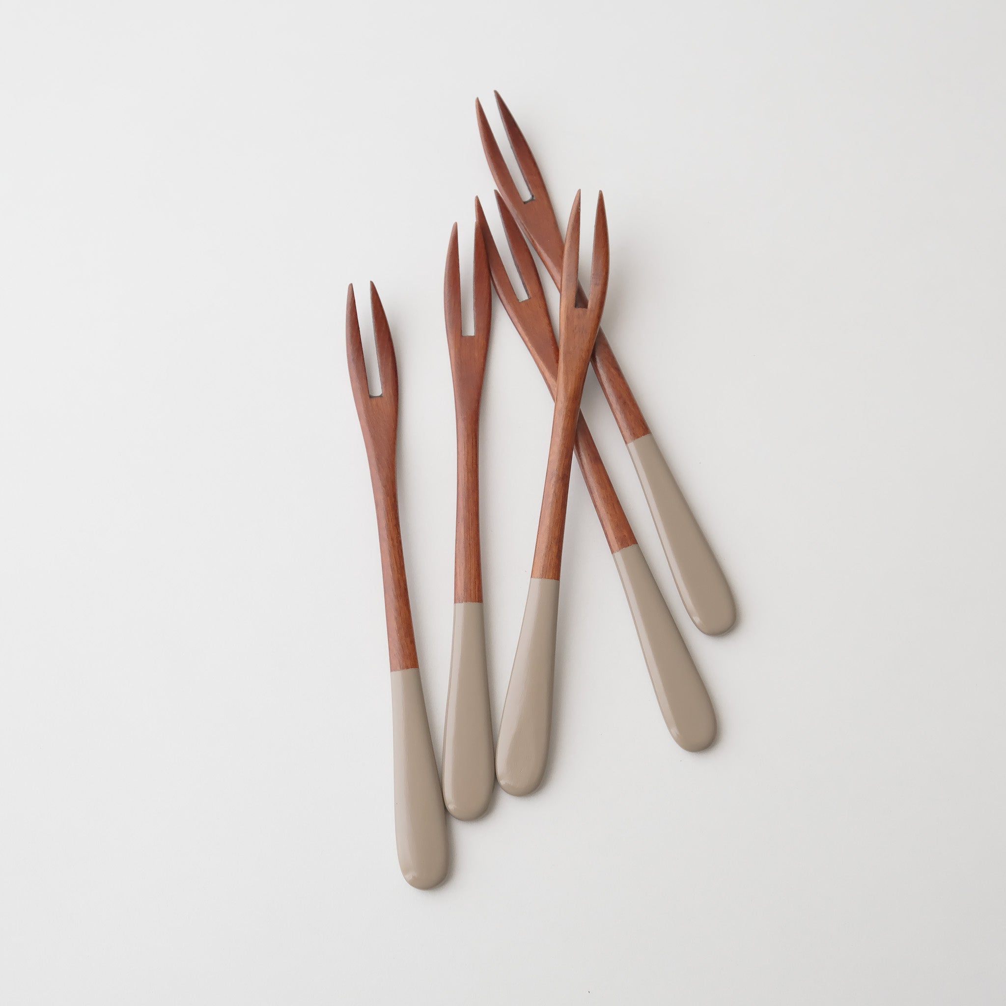 Modern Color Wood Fruit Fork