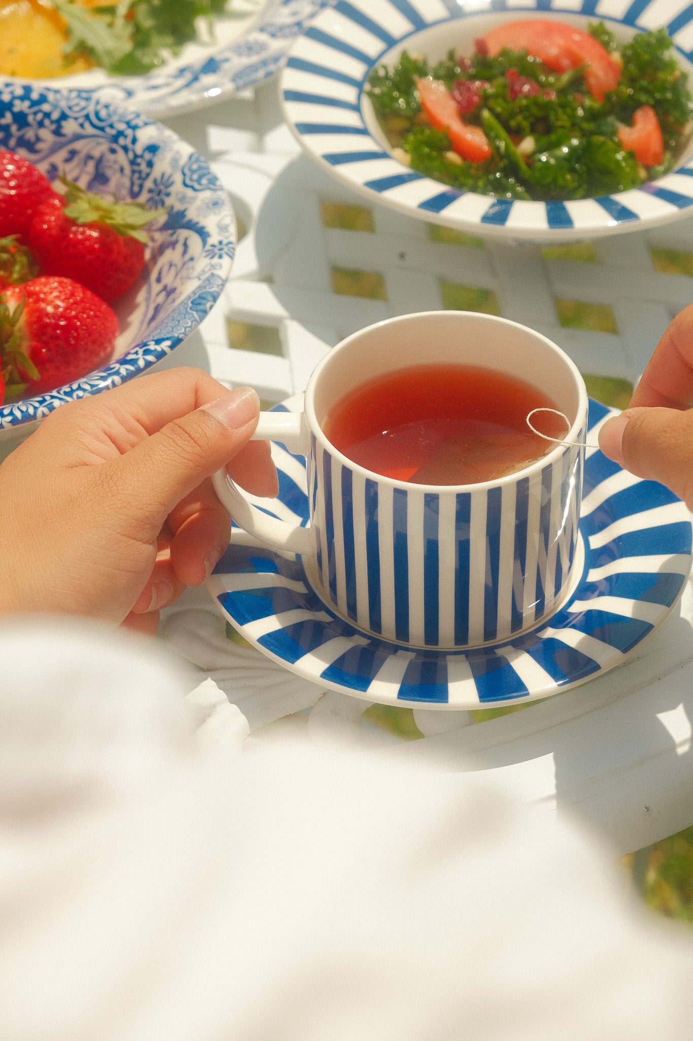 Steccato Narrow Teacup & Saucer