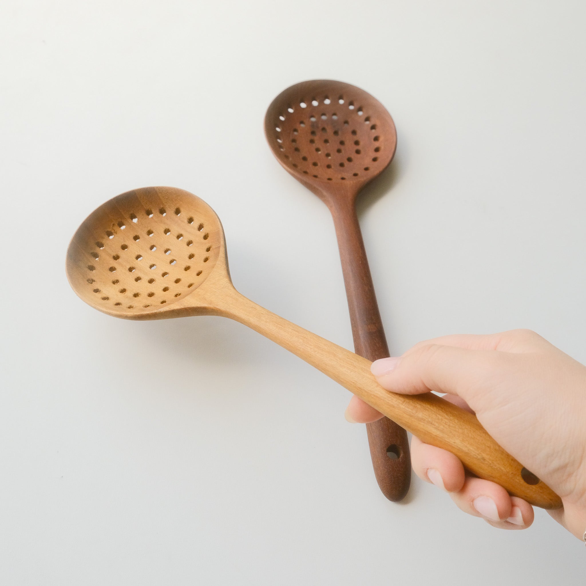 Teak Slotted Spoon