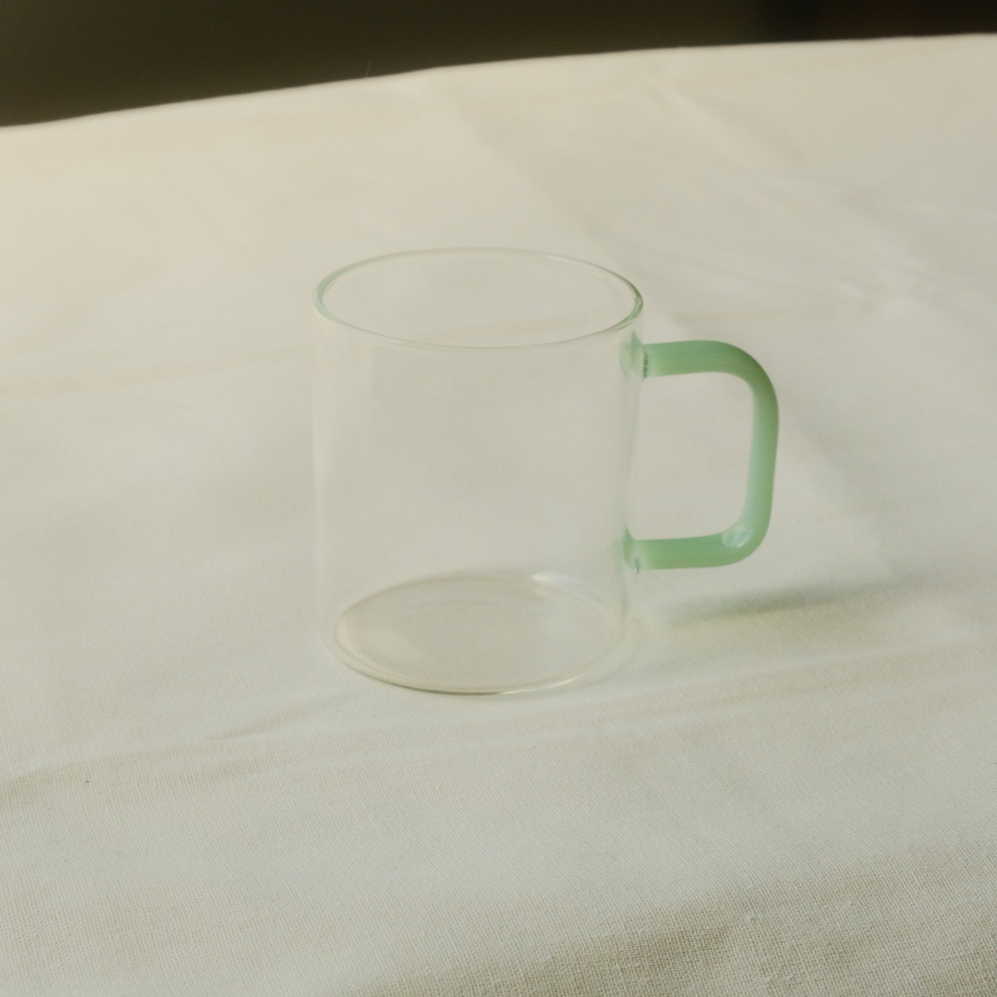 Mint Handle Glass Cup