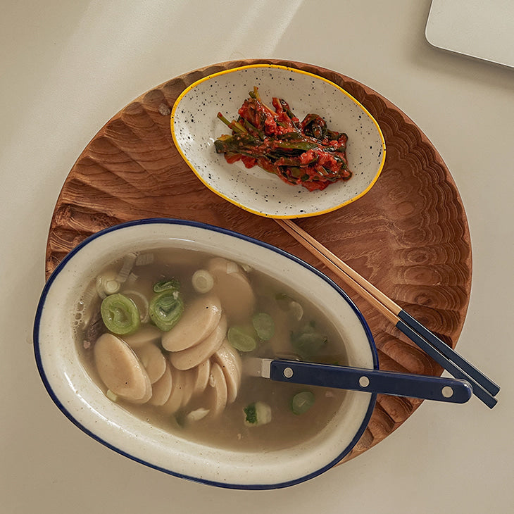 Epok Blue Rim Series - Deep Oval Bowl