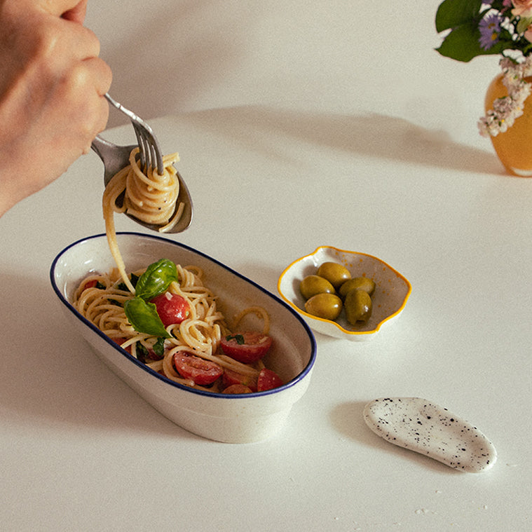 Epok Blue Rim Series - Long Oval Bowl