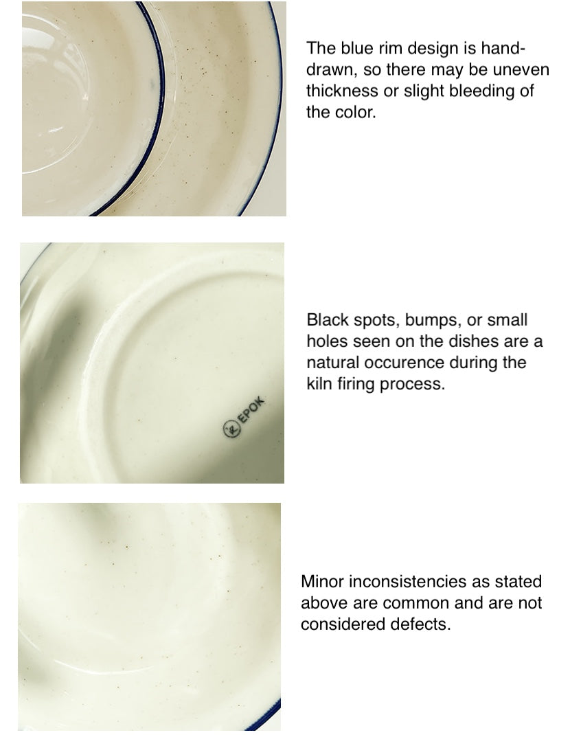 Epok Blue Rim Series - Oval Plate