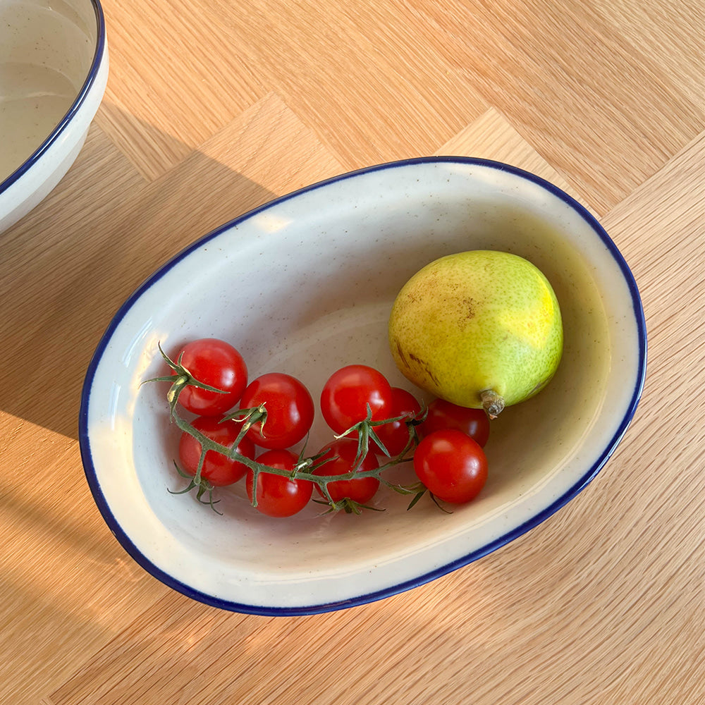 Epok Blue Rim Series - Deep Oval Bowl