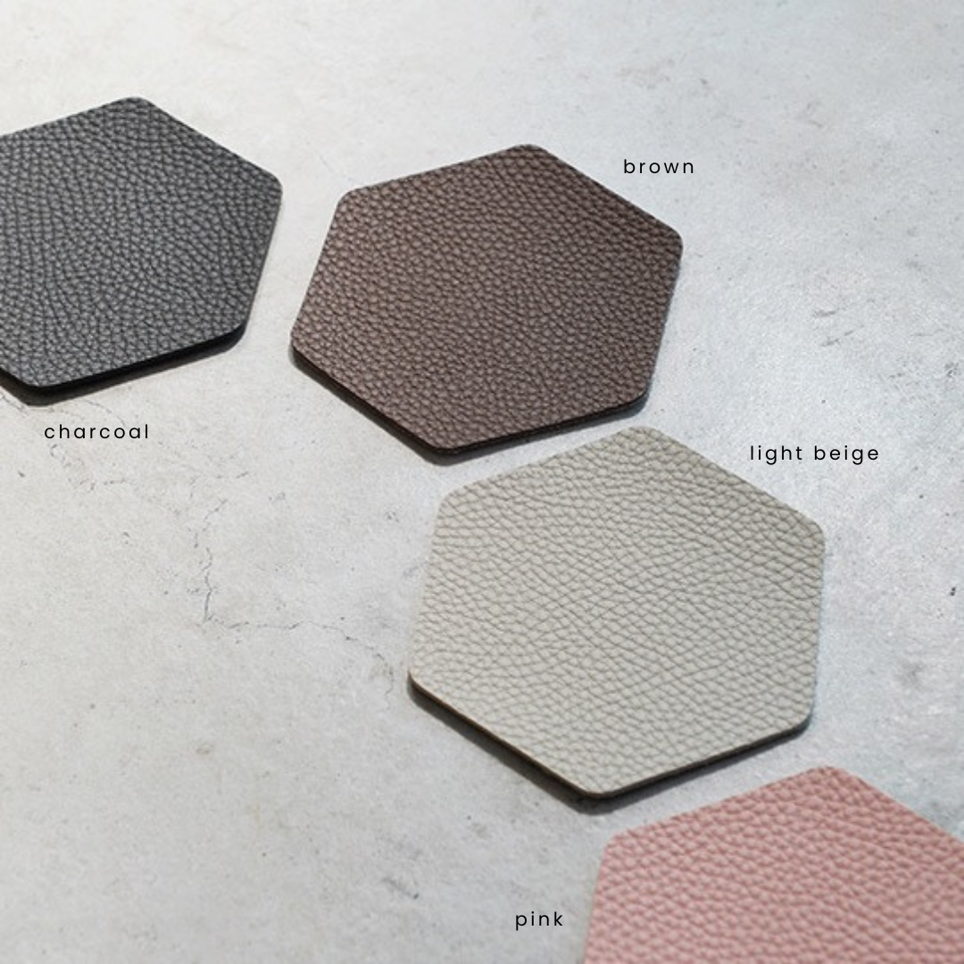Faux Leather Coasters (4 Colors)