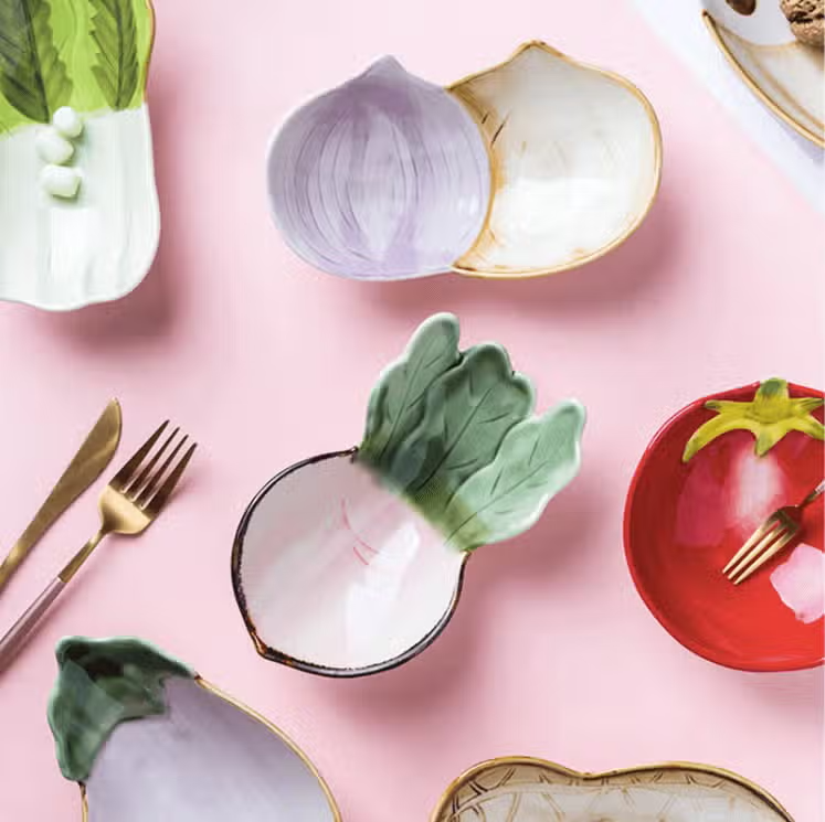 Vegetable Shaped Snack Dish