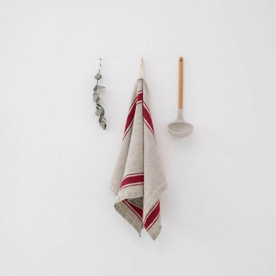 Vintage Style Linen Kitchen Towel (6 Colors)